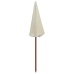 Sombrilla con palo de acero blanco arena 180 cm