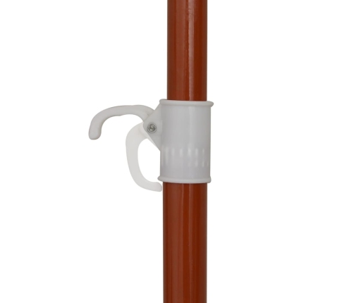Sombrilla con palo de acero blanco arena 180 cm