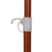 Sombrilla con palo de acero blanco arena 180 cm