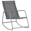 vidaXL Silla mecedora de jardín textilene gris 95x54x85 cm