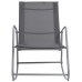 vidaXL Silla mecedora de jardín textilene gris 95x54x85 cm