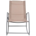 Silla mecedora de jardín textilene taupe 95x54x85 cm