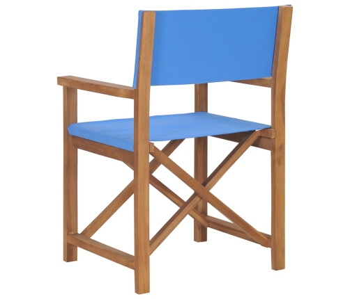 Silla de director madera maciza de teca azul