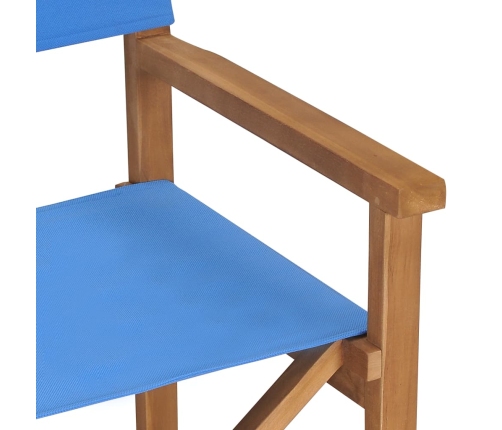 Silla de director madera maciza de teca azul