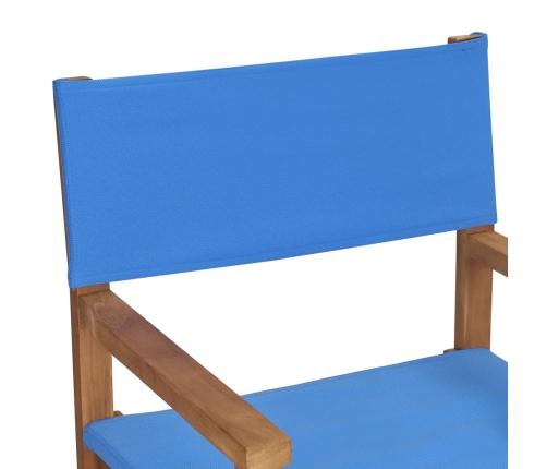 Silla de director madera maciza de teca azul