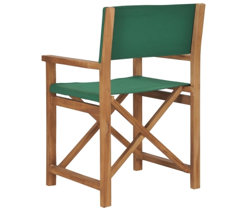 vidaXL Silla de director madera maciza de teca verde