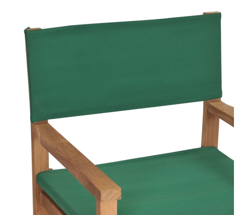 vidaXL Silla de director madera maciza de teca verde