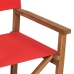 vidaXL Silla de director madera maciza de teca rojo