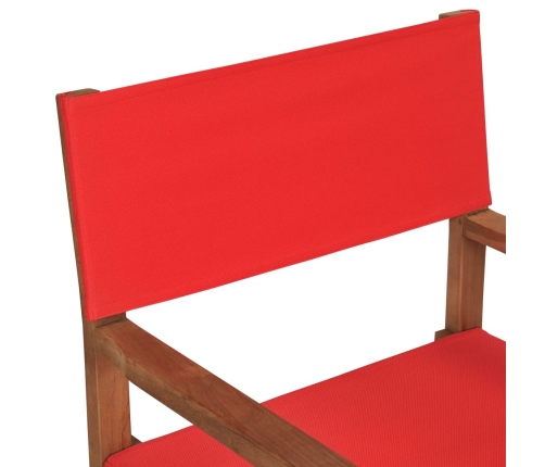 Silla de director madera maciza de teca rojo