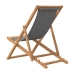 vidaXL Silla de playa plegable madera maciza de teca gris