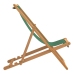 vidaXL Silla de playa plegable madera maciza de teca verde