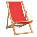 vidaXL Silla de playa plegable madera maciza de teca rojo