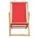 Silla de playa plegable madera maciza de teca rojo