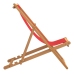 Silla de playa plegable madera maciza de teca rojo