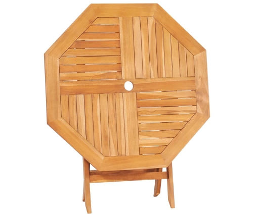 Mesa de jardín plegable madera de teca maciza 85x85x76 cm