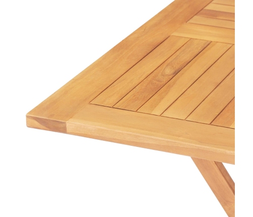 Mesa de jardín plegable madera de teca maciza 85x85x76 cm