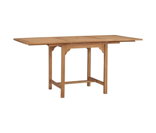 Mesa de jardín extensible madera maciza teca (110-160)x80x75cm