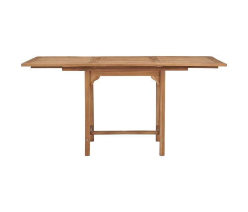 Mesa de jardín extensible madera maciza teca (110-160)x80x75cm