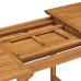 Mesa de jardín extensible madera maciza teca (110-160)x80x75cm