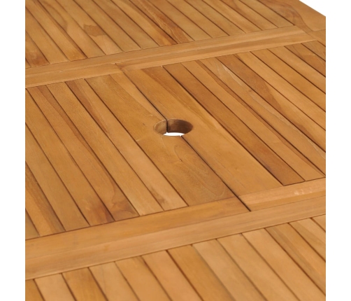 Mesa de jardín extensible madera maciza teca (110-160)x80x75cm