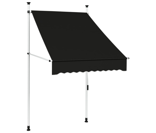 Toldo retráctil de operación manual gris antracita 100 cm