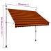 Toldo manual retráctil naranja y marrón 200 cm