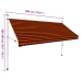 Toldo manual retráctil naranja y marrón 300 cm