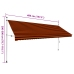 Toldo manual retráctil naranja y marrón 400 cm