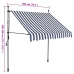 Toldo manual retráctil con LED azul y blanco 200 cm