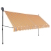 Toldo retráctil manual con LED amarillo y azul 400 cm