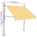 Toldo manual retráctil con LED blanco y naranja 100 cm