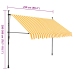 Toldo manual retráctil con LED blanco y naranja 250 cm