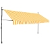 Toldo manual retráctil con LED blanco y naranja 400 cm