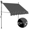 Toldo manual retráctil con LED gris antracita 100 cm