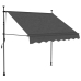 Toldo manual retráctil con LED gris antracita 150 cm