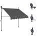 Toldo manual retráctil con LED gris antracita 150 cm