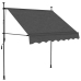 Toldo manual retráctil con LED gris antracita 200 cm