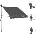 Toldo manual retráctil con LED gris antracita 200 cm