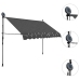 Toldo manual retráctil con LED gris antracita 250 cm