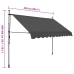 Toldo manual retráctil con LED gris antracita 250 cm