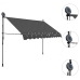 Toldo manual retráctil con LED gris antracita 300 cm