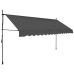 Toldo manual retráctil con LED gris antracita 350 cm