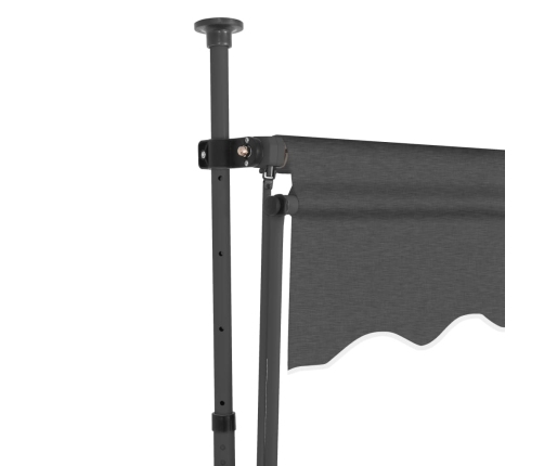 Toldo manual retráctil con LED gris antracita 350 cm