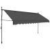 Toldo manual retráctil con LED gris antracita 400 cm