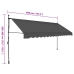 Toldo manual retráctil con LED gris antracita 400 cm