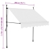 Toldo manual retráctil con LED crema 200 cm