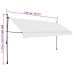 Toldo manual retráctil con LED crema 350 cm