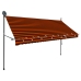 Toldo manual retráctil con LED naranja y marrón 300 cm