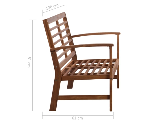 Juego de muebles de jardín 4 piezas madera maciza de acacia