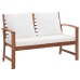 Muebles de jardín 4 piezas con cojines madera maciza de acacia